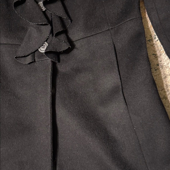 J.Crew Wool Ruffle Front 100% Wool Coat Jacket 4 - Picture 4 of 6